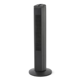 28" Tall 3-Speed Oscillating Tower Fan, New, Black, MSWMT24MB