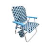 Oversize Fabric Chair, Blue Wave