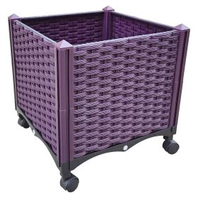 Rolling Raised Garden Bed with Deep Planter Boxes - Mobile Planters on Wheels for Indoor and Outdoor Plants - Elevated Garden Boxes Perfect for F