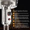 Patio Heater, 50,000 BTU Outdoor Patio Heater with Anti-tilt and Flame-out Protection System, Stainless Steel Burner, Easy Assembly