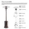 Patio Heater, 50,000 BTU Outdoor Patio Heater with Anti-tilt and Flame-out Protection System, Stainless Steel Burner, Easy Assembly