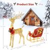 Courtyard Elk Christmas Decoration 74*20*120cm 3000V 360W