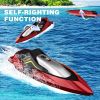 4DRC S5 RC Boat for Pools and Lakes, 2.4 GHz 20+ MPH Racing Boats, Rechargeable Battery,Low Battery Alarm,Gifts for Boys Girls