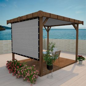 Shade Fabric Light grey Sun Shade Cloth with Grommets for Pergola Replacement Shade Cover Canopy Cable Zip Ties (Color: LIGHT GREY, size: 4ft x10ft)