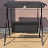 2 Person Weather Resistant Canopy Swing for Porch Garden Backyard Lawn